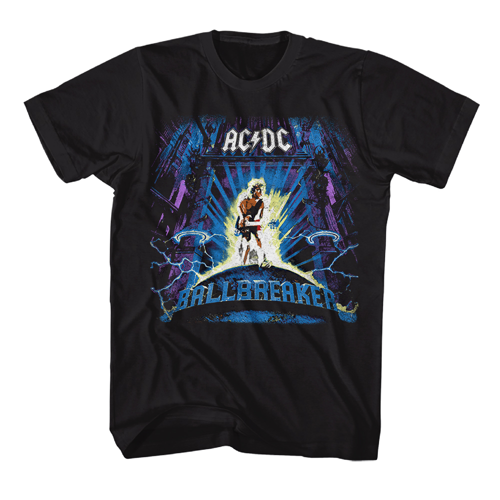 ACDC 1996 Ballbreaker World Tour Black Tall T-shirt Front