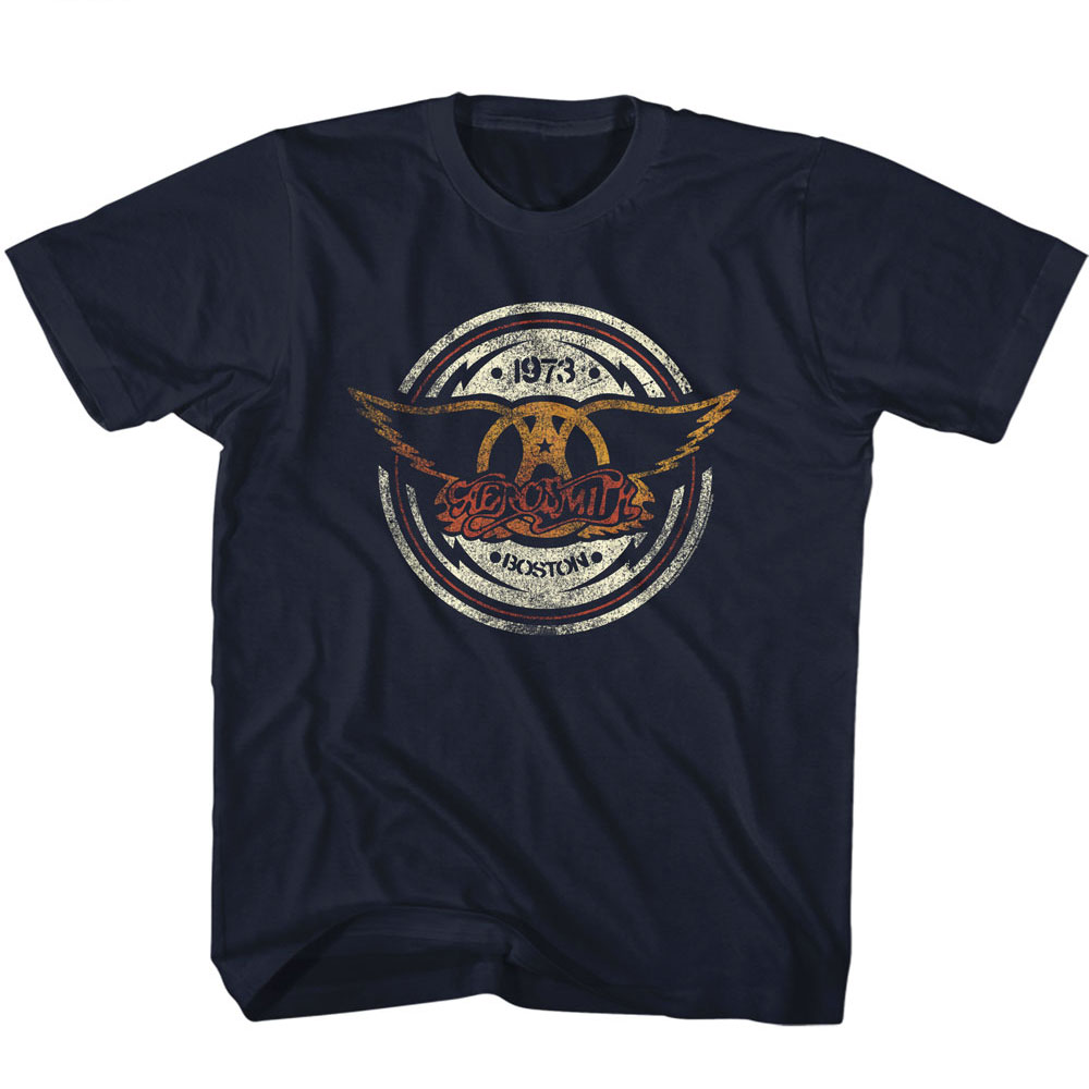 Aerosmith Kids T-Shirt Vintage Circle Logo Tee - Picture 3 of 12