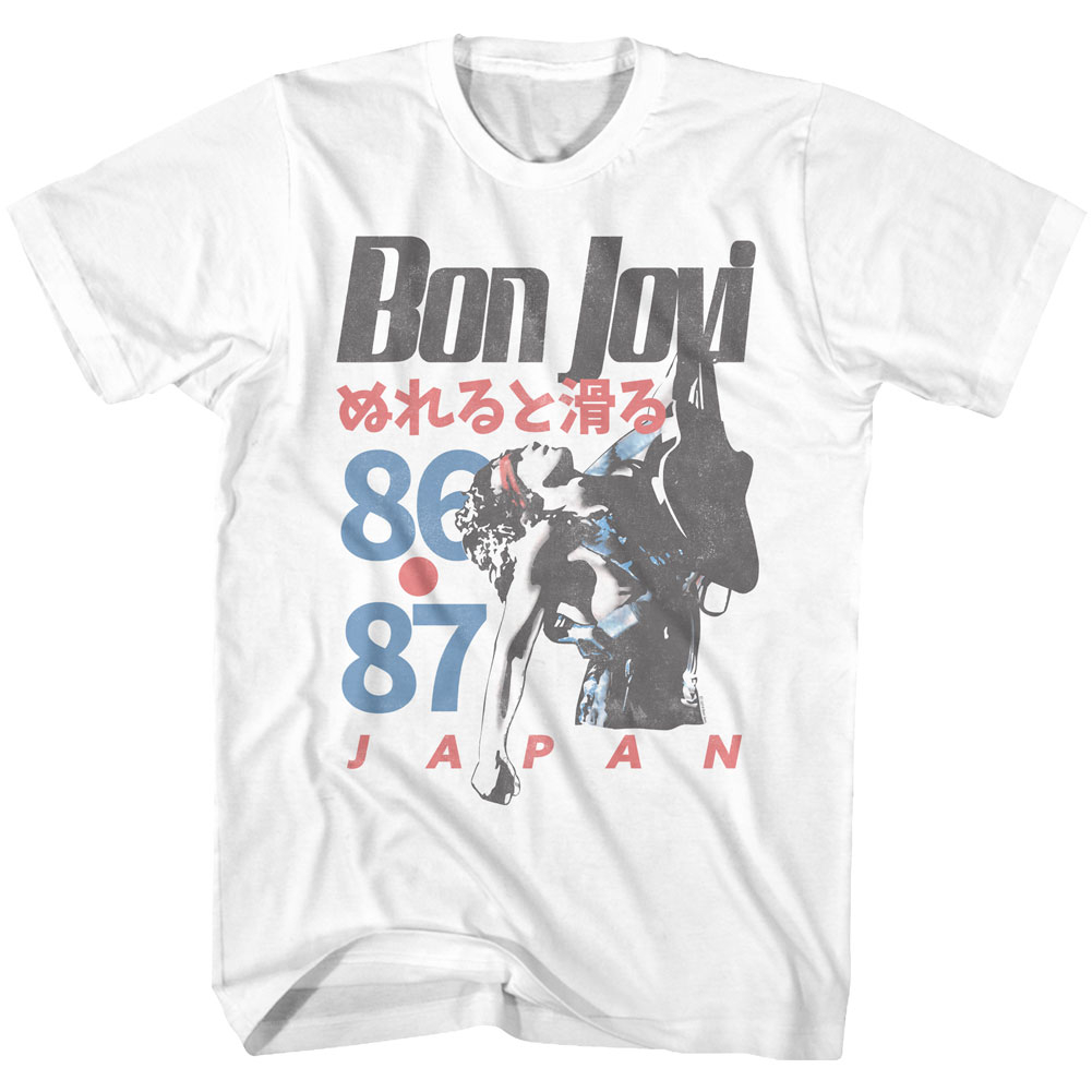 Bon Jovi 1986 Japan Tour White T-shirt | eBay