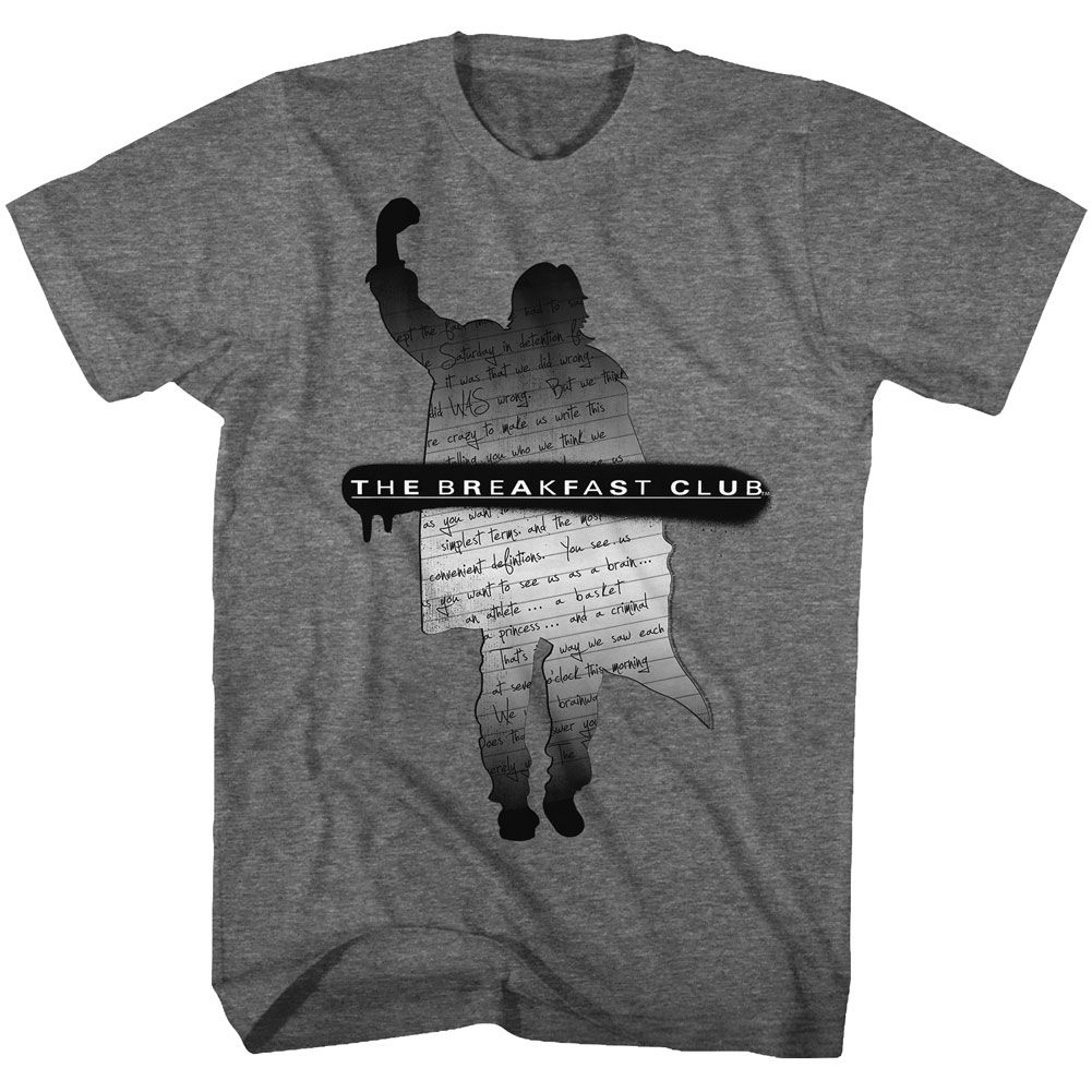 The Breakfast Club Essay Silhouette Graphite T-shirt