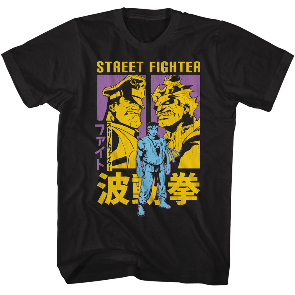 Street Fighter Akuma vs M Bison Black T-shirt - Picture 3 of 20