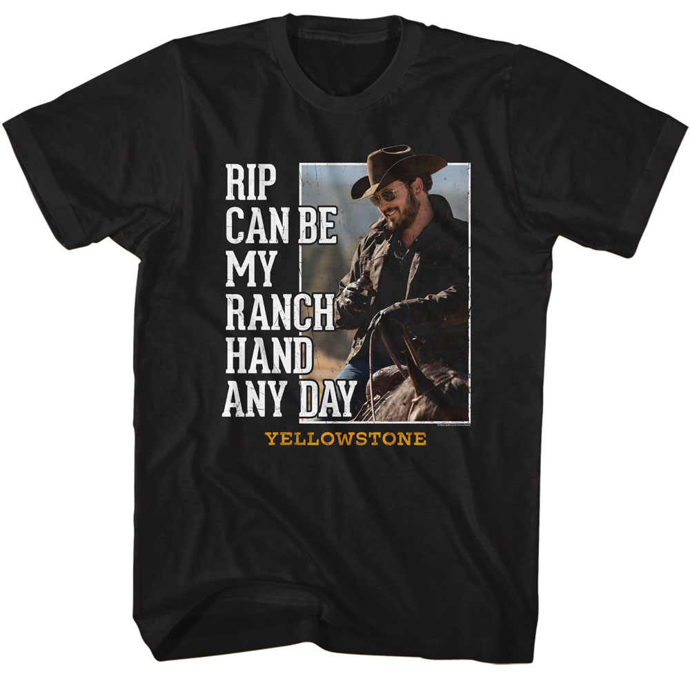 Yellowstone Rip Can Be My Ranch Hand Black T-shirt - 第 3/20 張圖片
