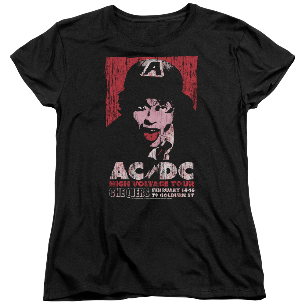 AC/DC High Voltage Tour Chequers Womens Shirt - Picture 3 of 7